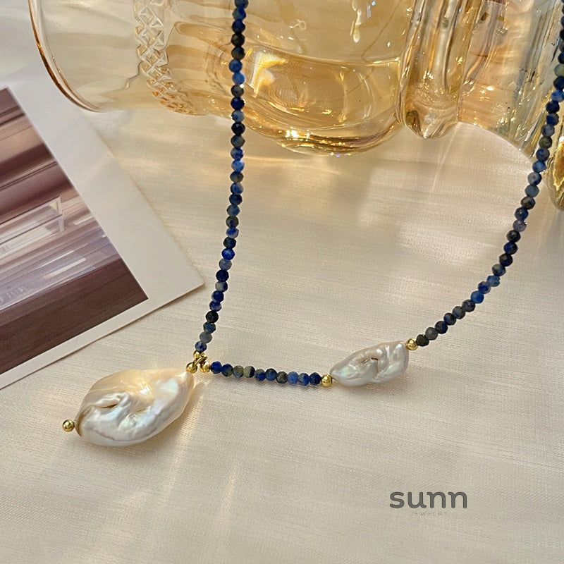 Sterling Baroque Pearl Necklace [OQDQNMZP]