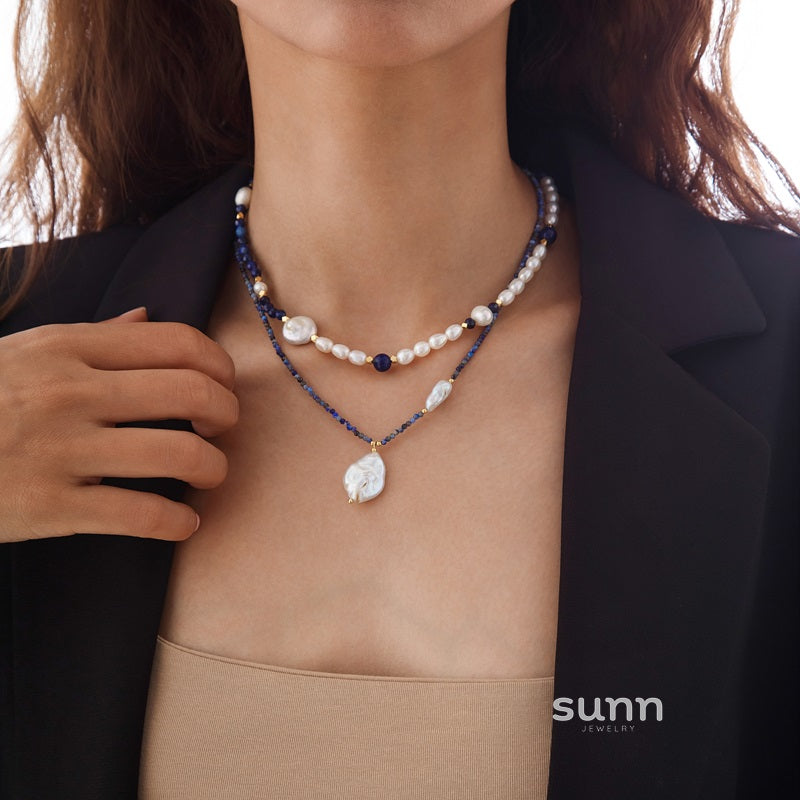 Sterling Baroque Pearl Necklace [XSFLDS2Z]