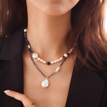 Sterling Baroque Pearl Necklace [XSFLDS2Z]