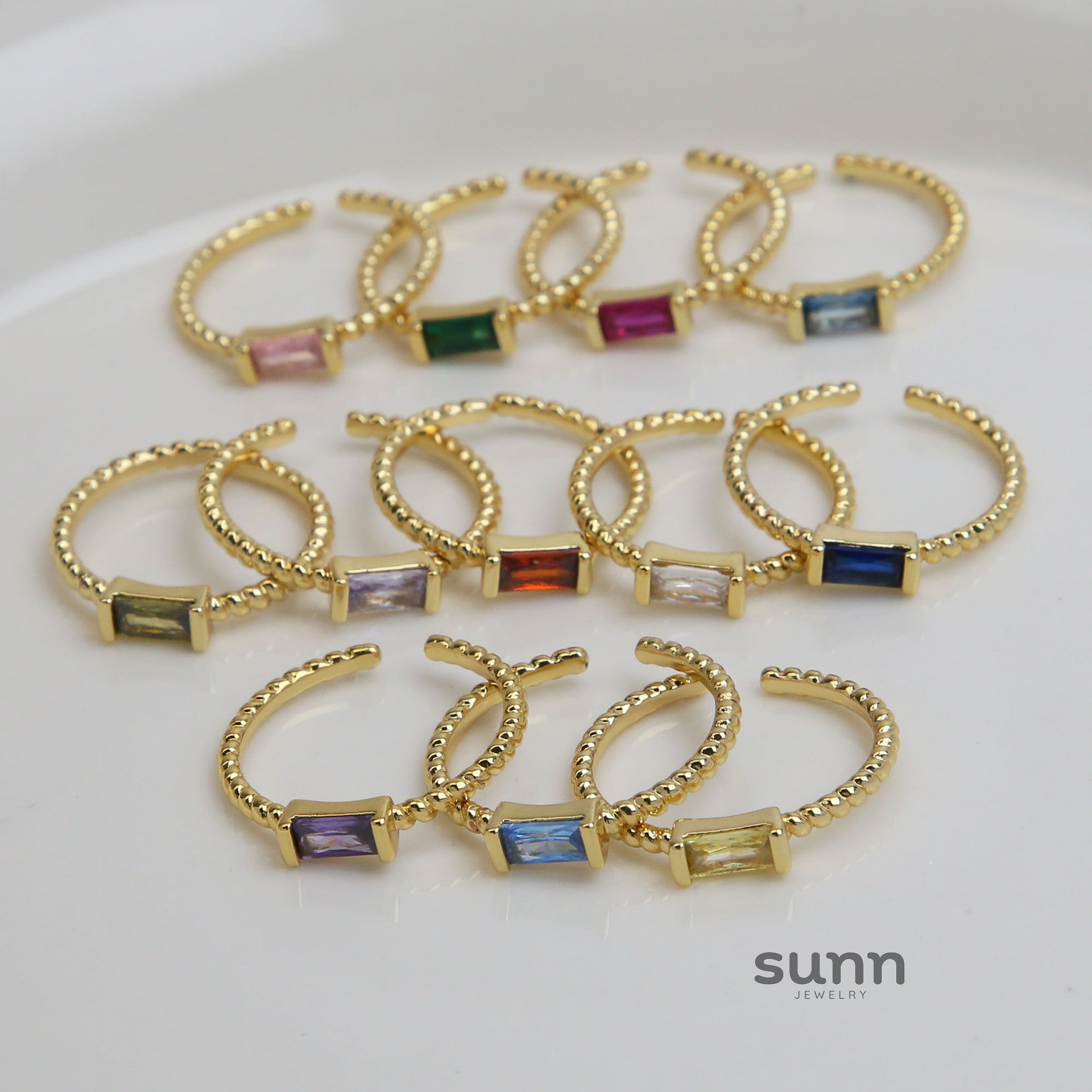 Stori Adjustable Square Birthstone Ring [BR14NO9N]