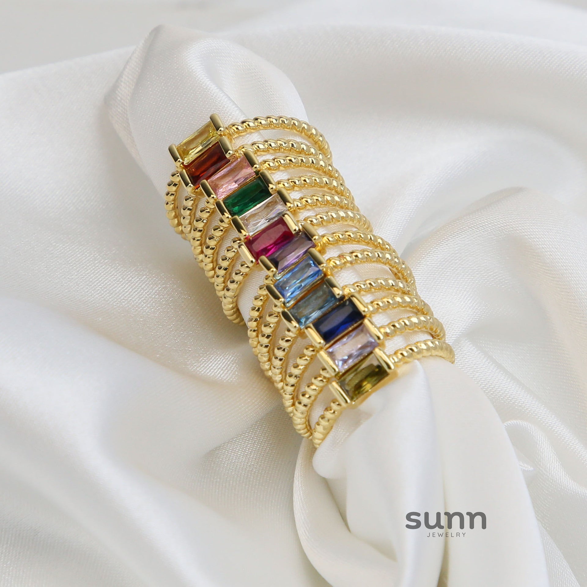 Stori Adjustable Square Birthstone Ring [D3DY8175]