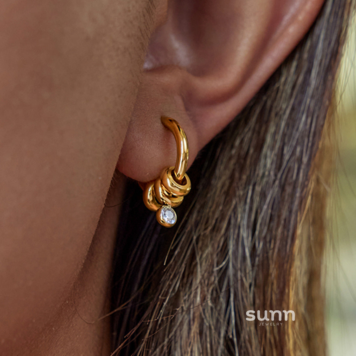 Storie Zircon Stainless Earrings [05PH0KVP]