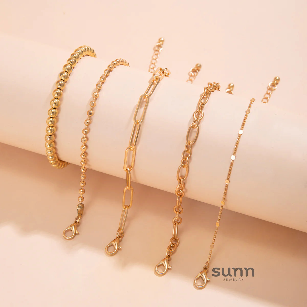 Storm Layered Chain Bracelet Set