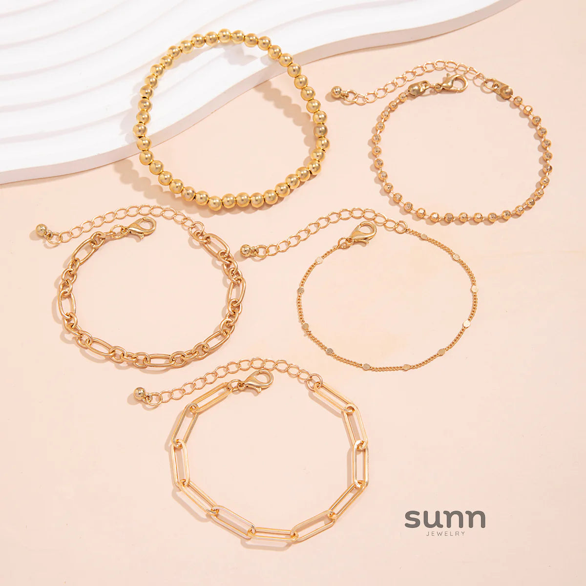 Storm Layered Chain Bracelet Set