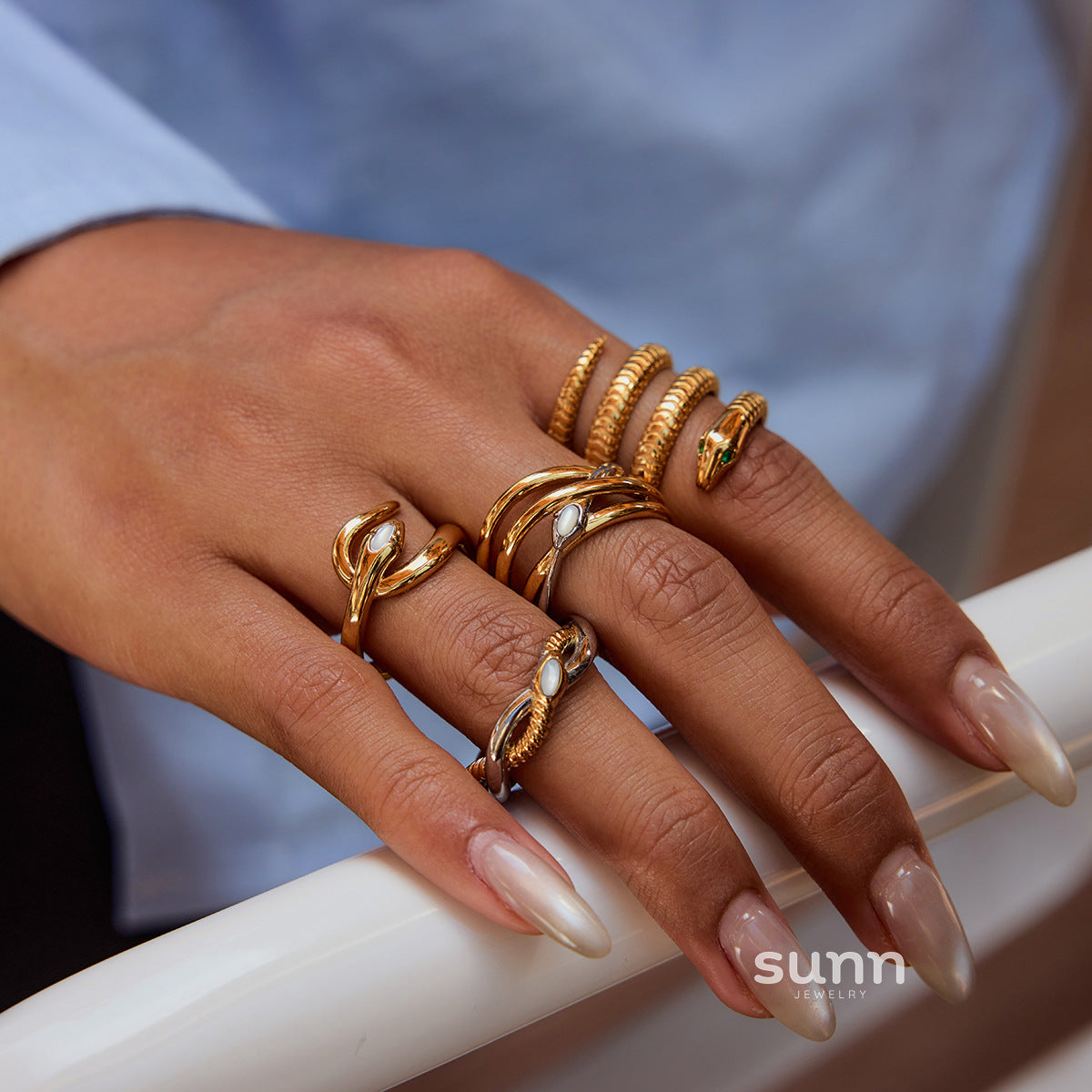 Stormy Serpent Coiled Ring [19XQ8FOR]