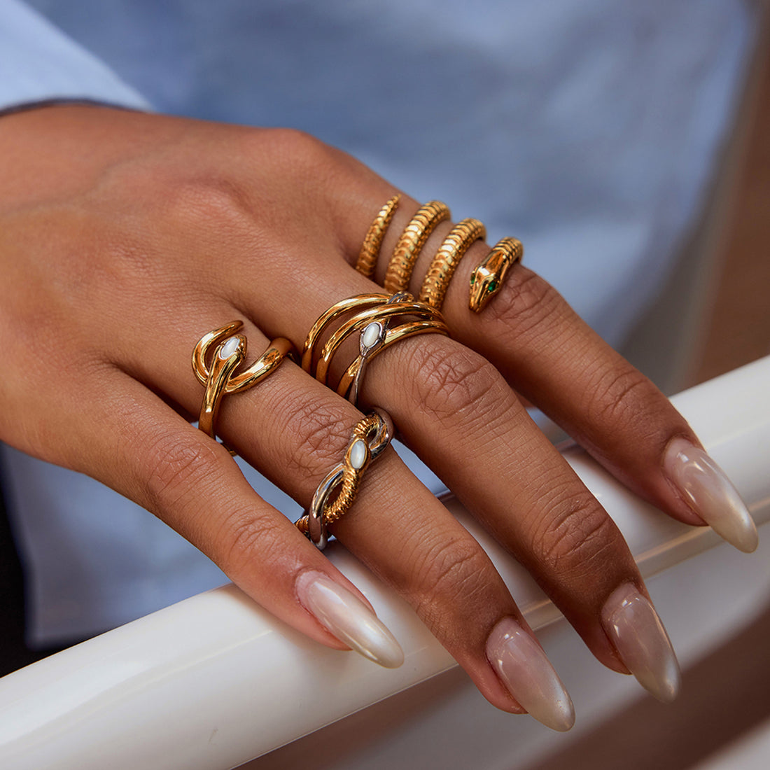 Stormy Serpent Coiled Ring [4VL2JEAM]