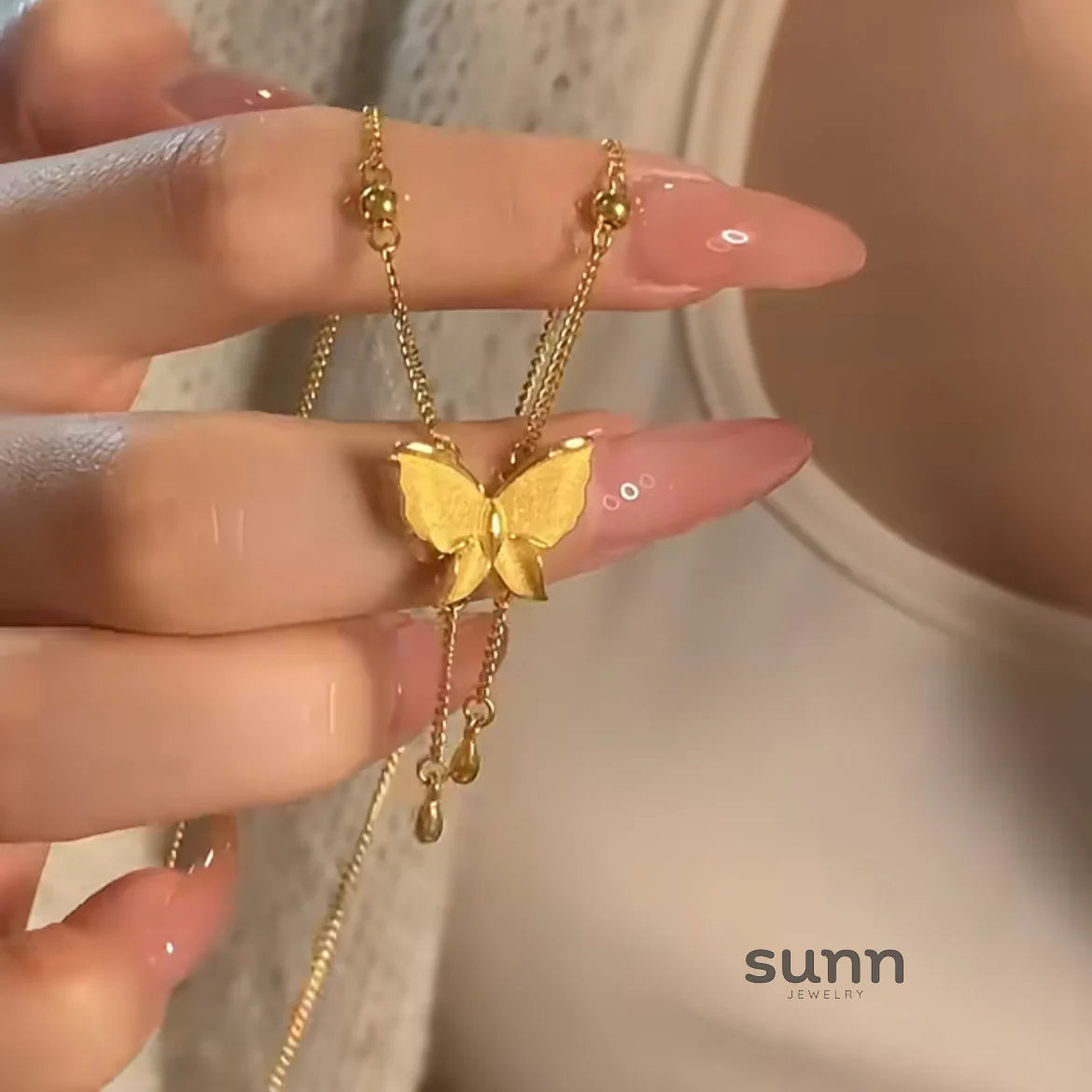 Sumayyah Butterfly Tassel Necklace