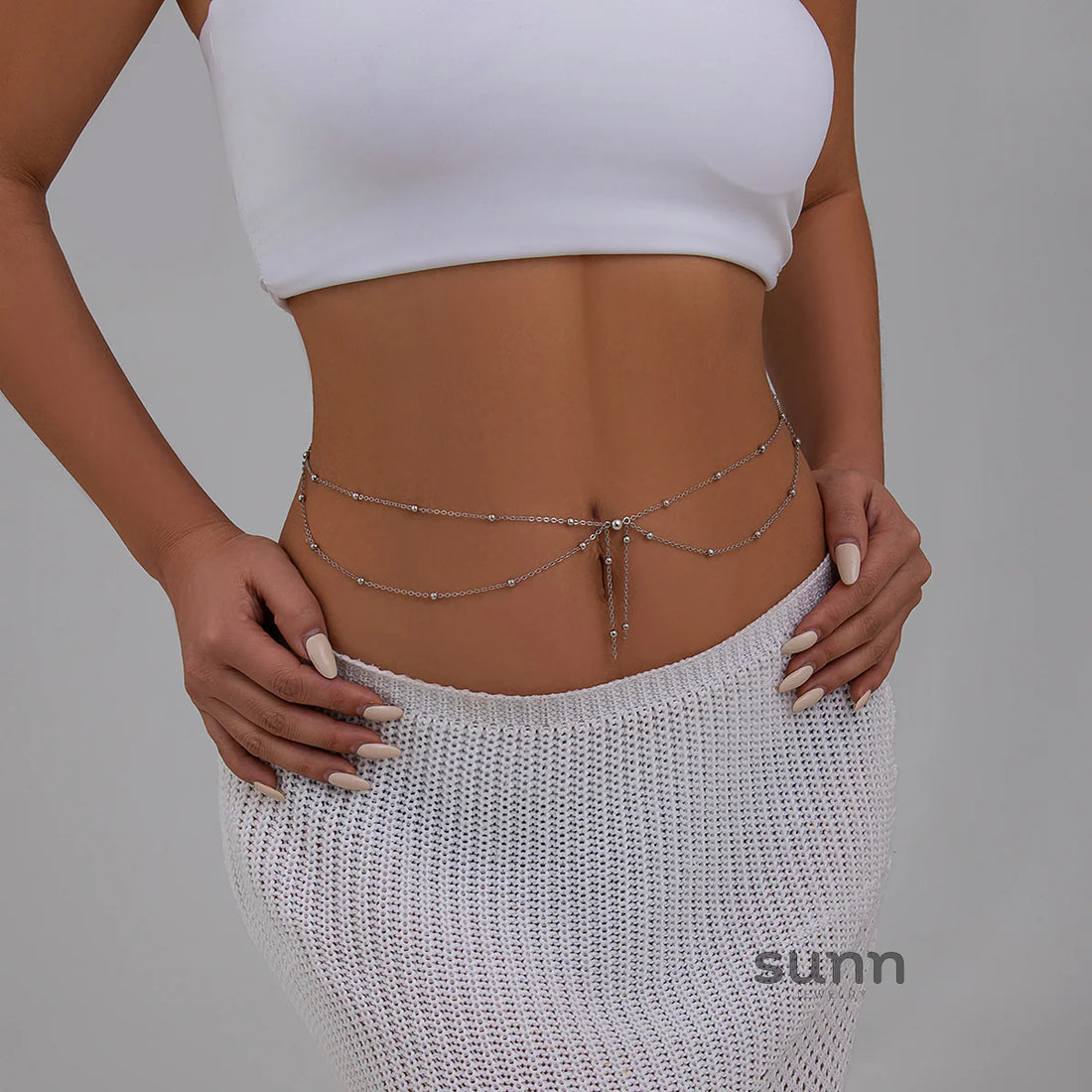 Sunshine Beaded Tassel Body Chain