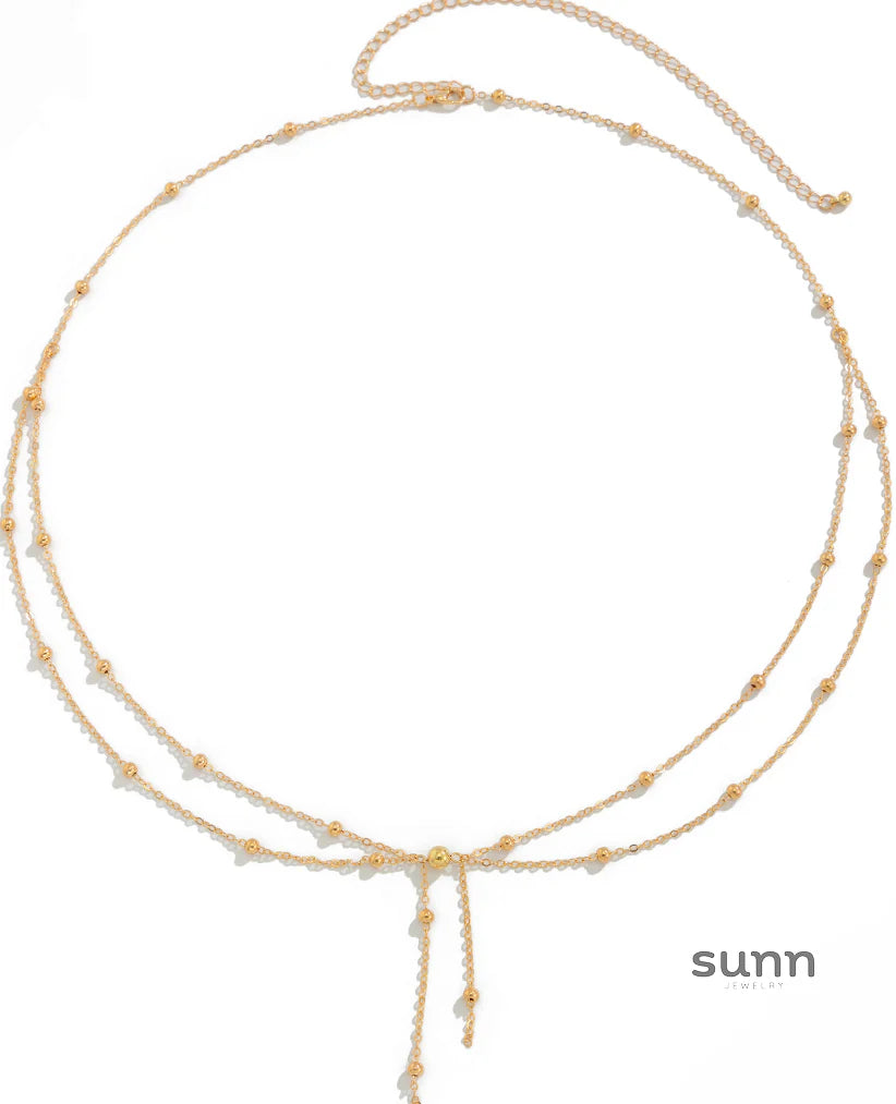 Sunshine Beaded Tassel Body Chain