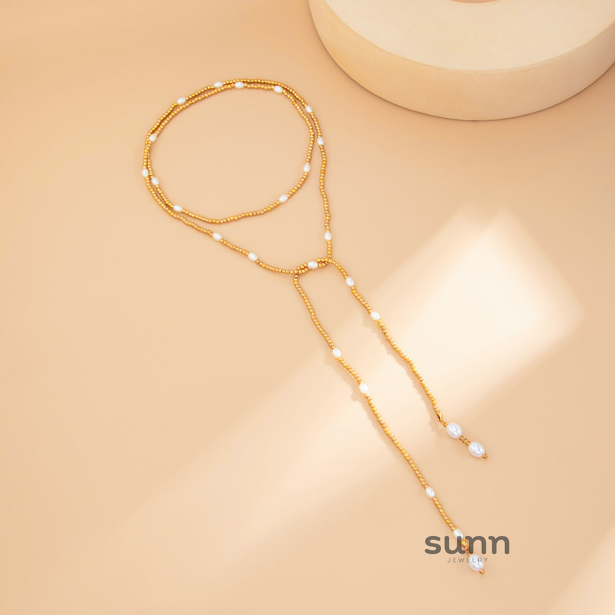 Sunshine Layered Beaded Necklace [Z9GT9TNF]