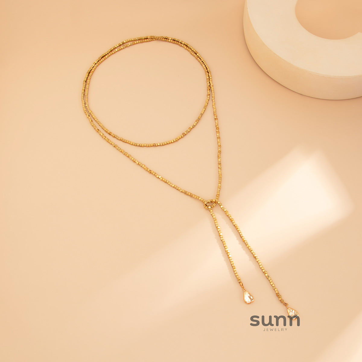 Sunshine Layered Beaded Necklace [3HF68TQM]