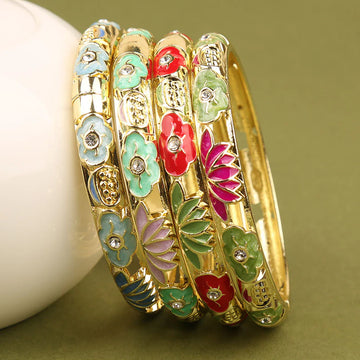 Sunshine Lotus Enamel Bracelet