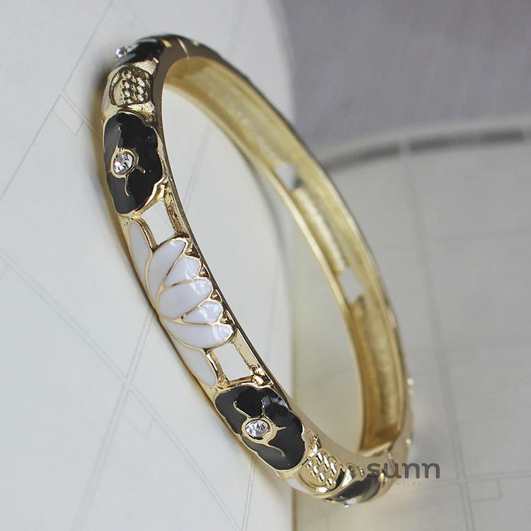 Sunshine Lotus Enamel Bracelet