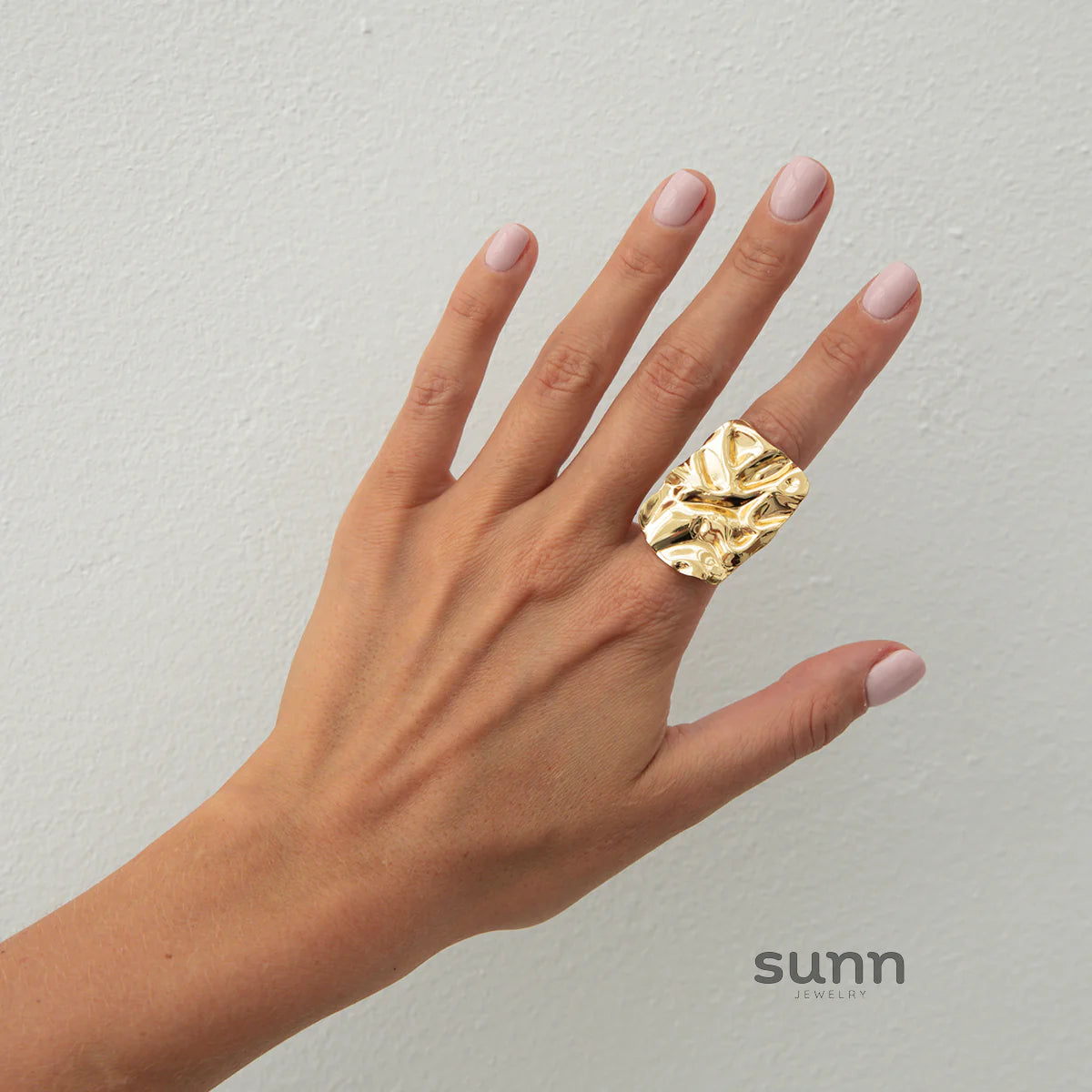 Suzanna Crinkled Open Ring