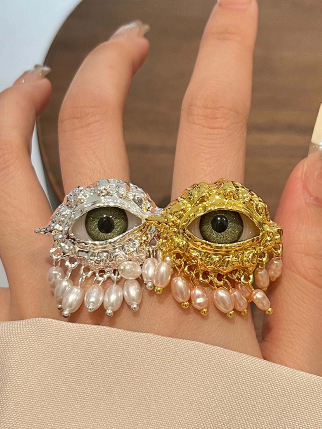Svea Evil Eye Tassel Ring [HSLZRPF9]