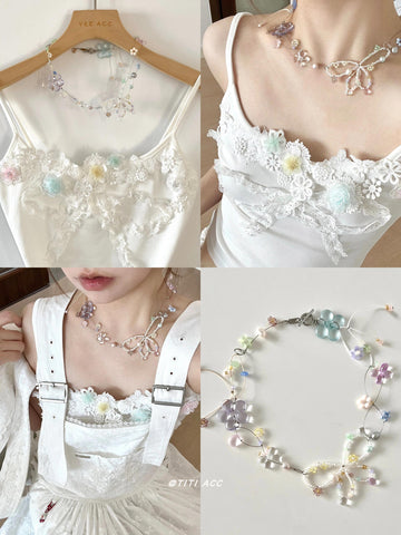 Svea Floral Bead Necklace [3O29ZT2O]