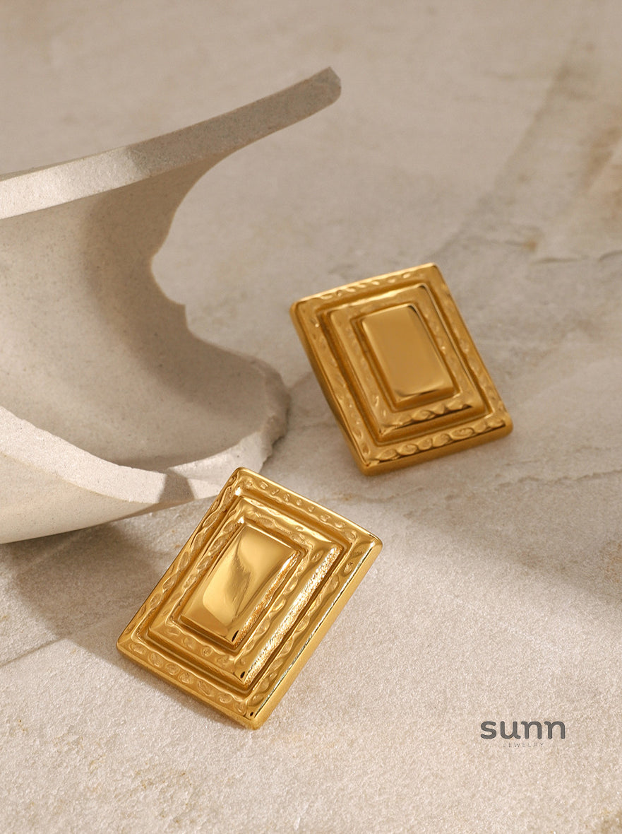 Svetlana Layered Geometric Earrings [96I4F1VI]