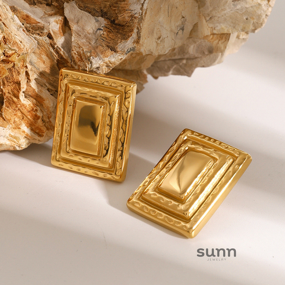 Svetlana Layered Geometric Earrings [I08NX0VU]