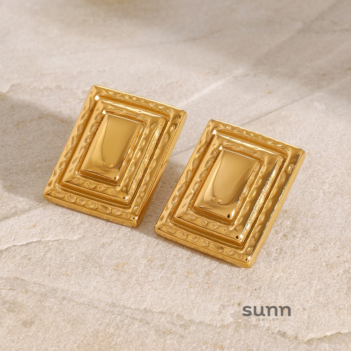 Svetlana Layered Geometric Earrings [9UO0CRIW]