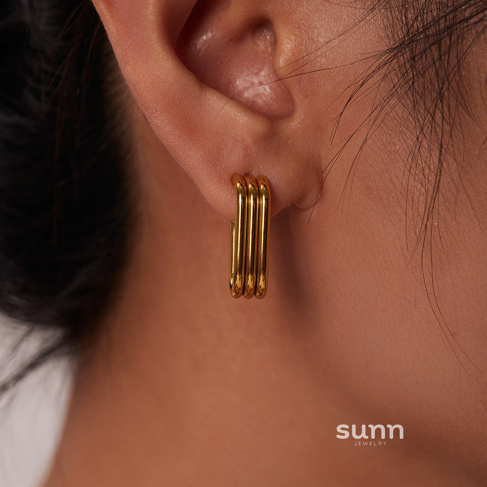 Swara Intertwined Hoop Earrings [4C5F65FD]