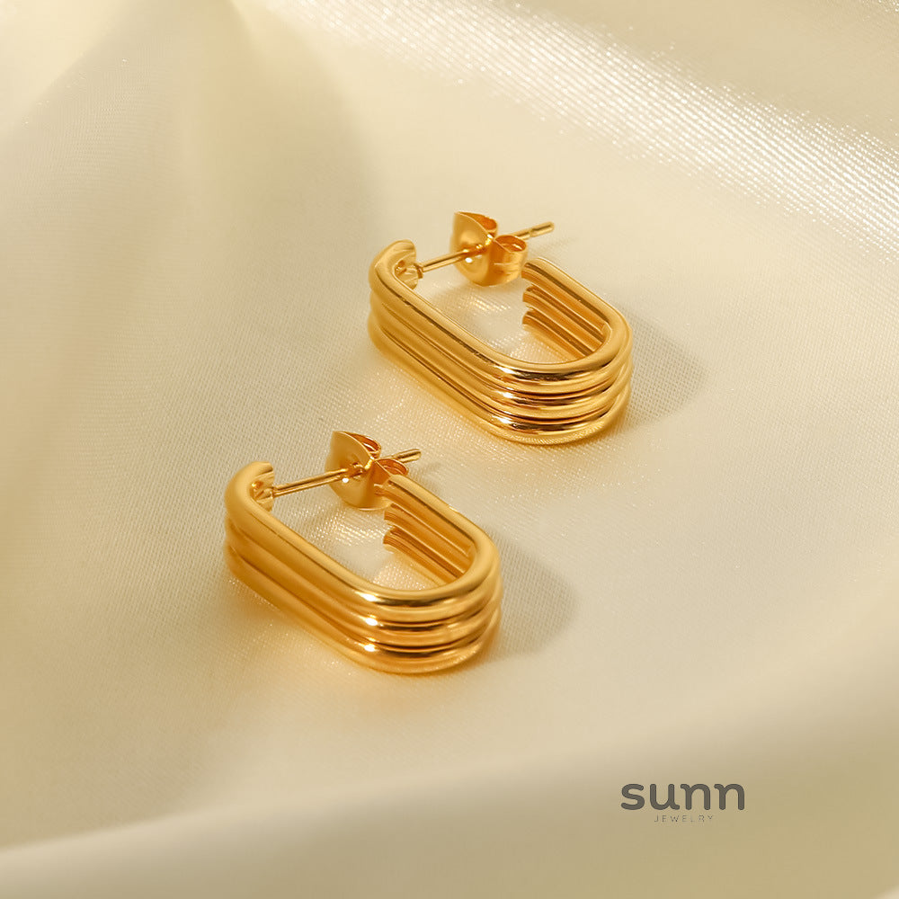 Swara Intertwined Hoop Earrings [9GQT514R]