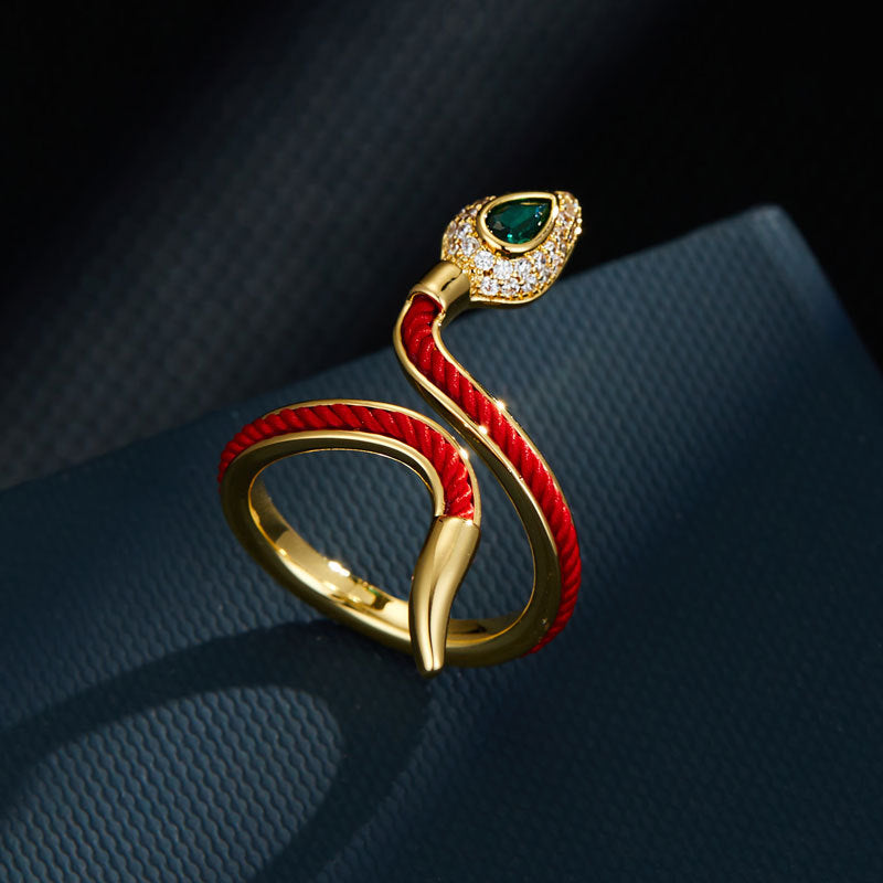 Swayze Serpent Zircon Open Ring [VUV6VCK8]