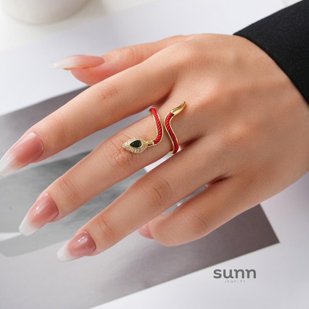 Swayze Serpent Zircon Open Ring [5736I5KO]