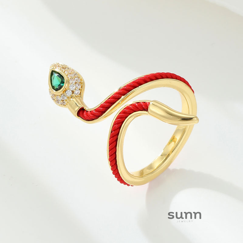 Swayze Serpent Zircon Open Ring [KYVOENGB]