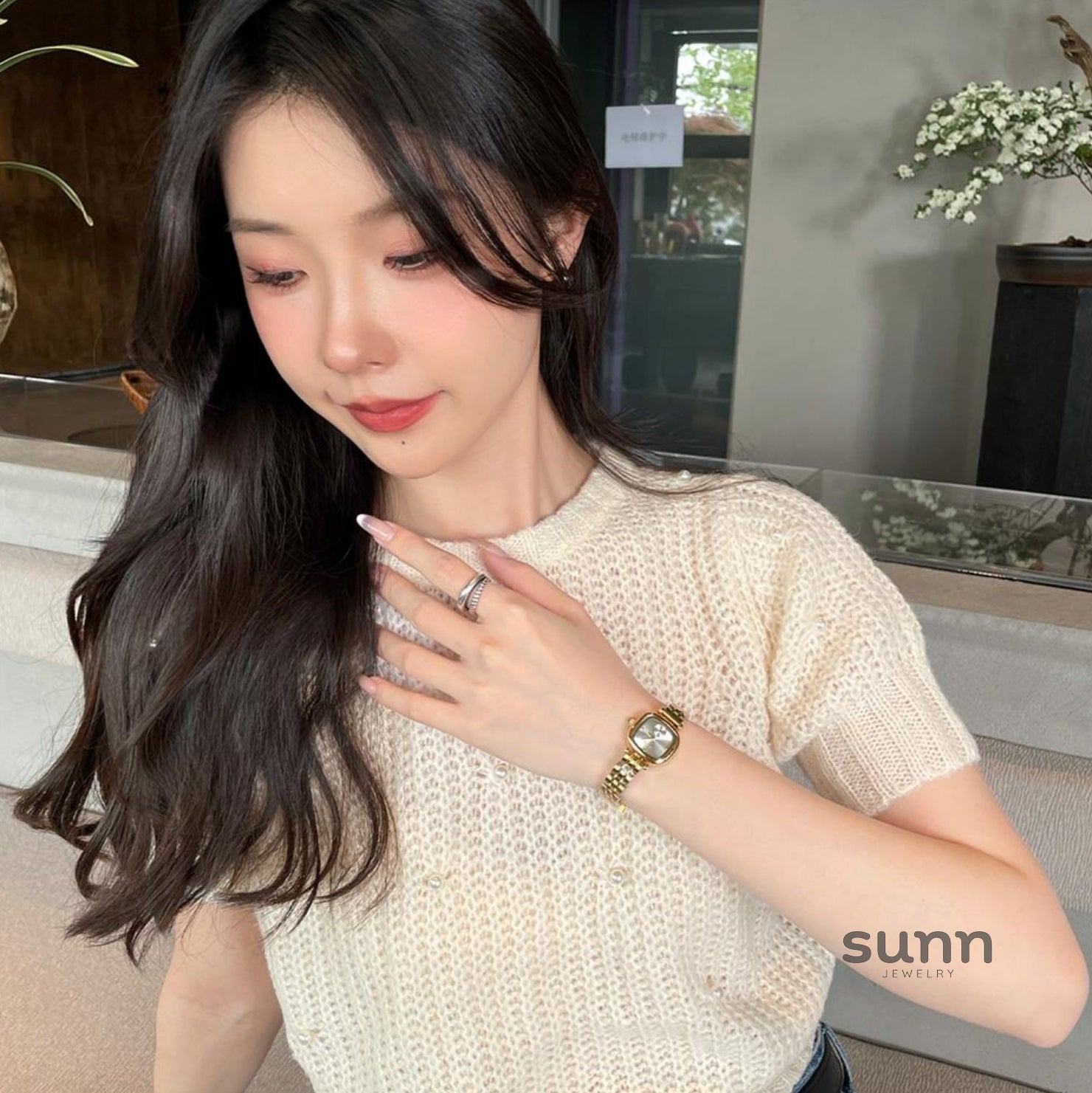 Sylvana Square Steel Watch [JSIEOLUG]