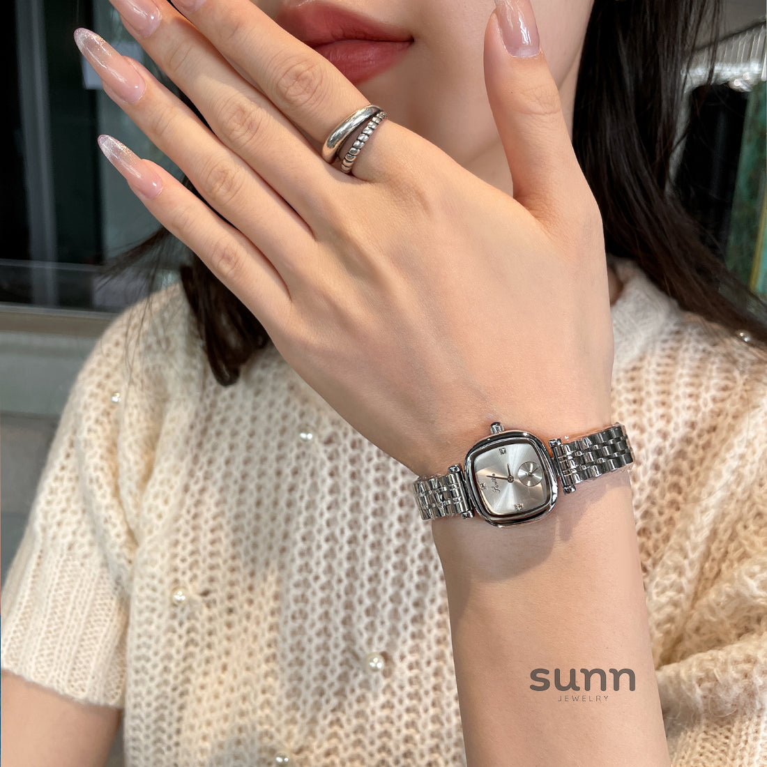 Sylvana Square Steel Watch [YIHNEVTT]