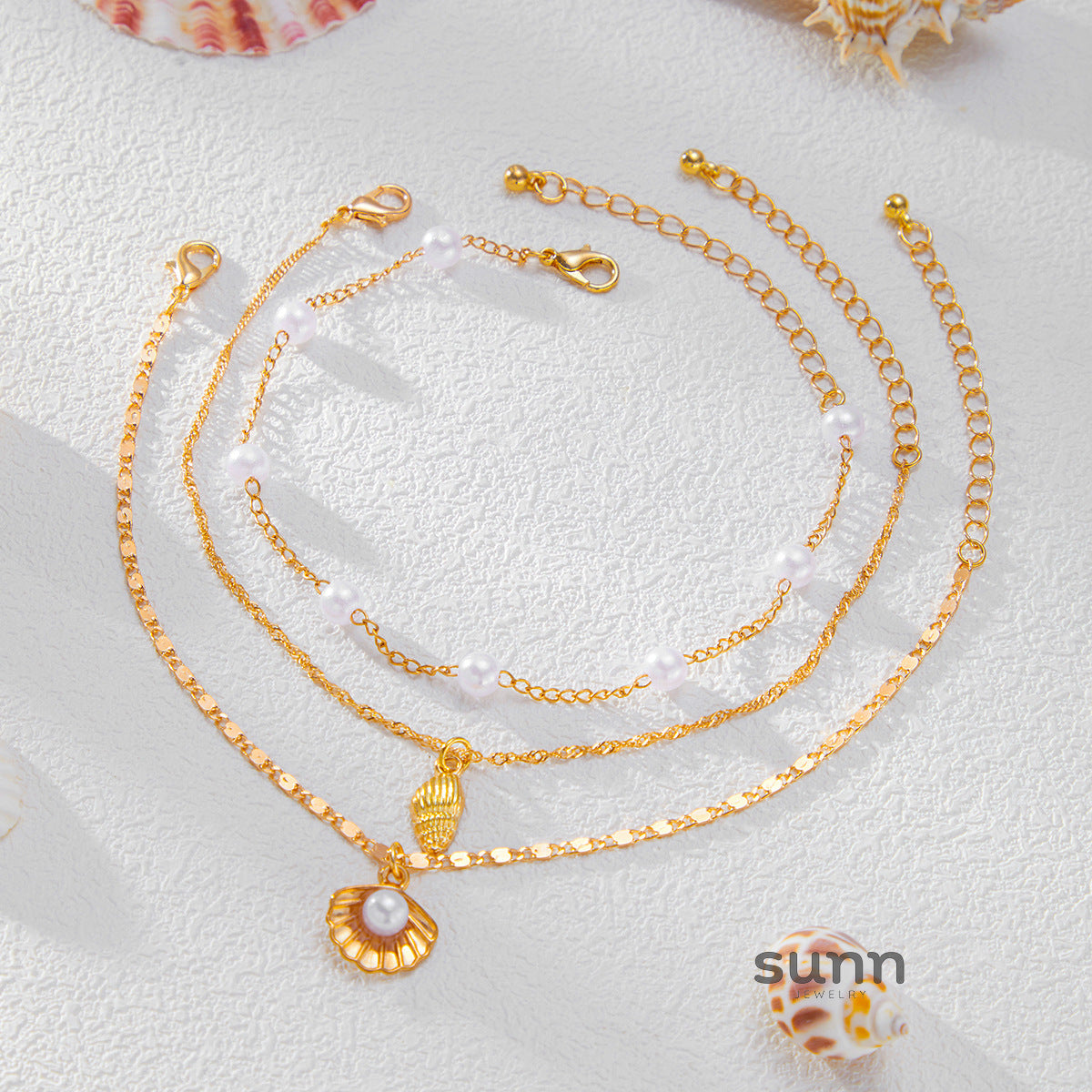 Syncere Pearl Shell Anklet [V9WUM734]