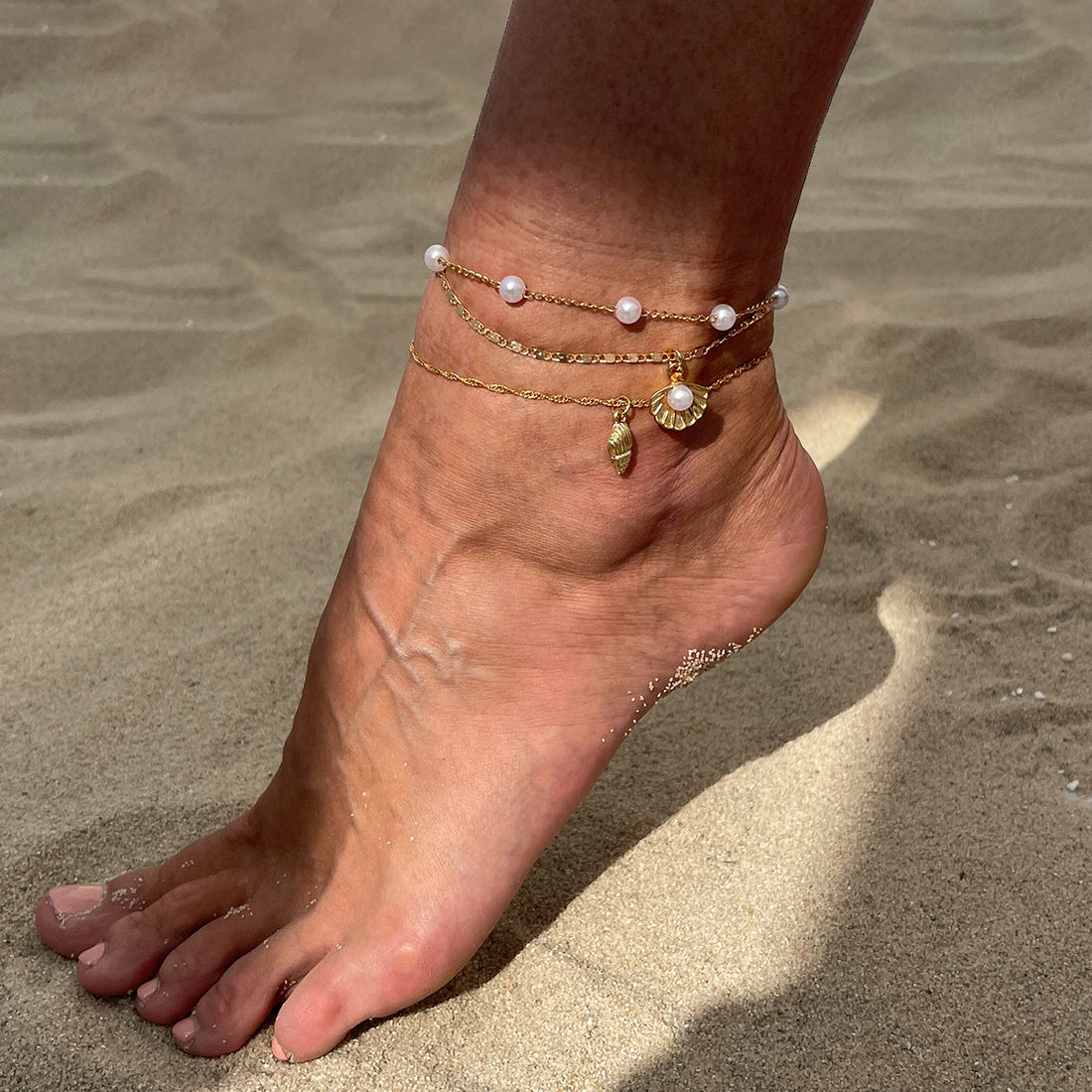 Syncere Pearl Shell Anklet [IXIUPYGN]
