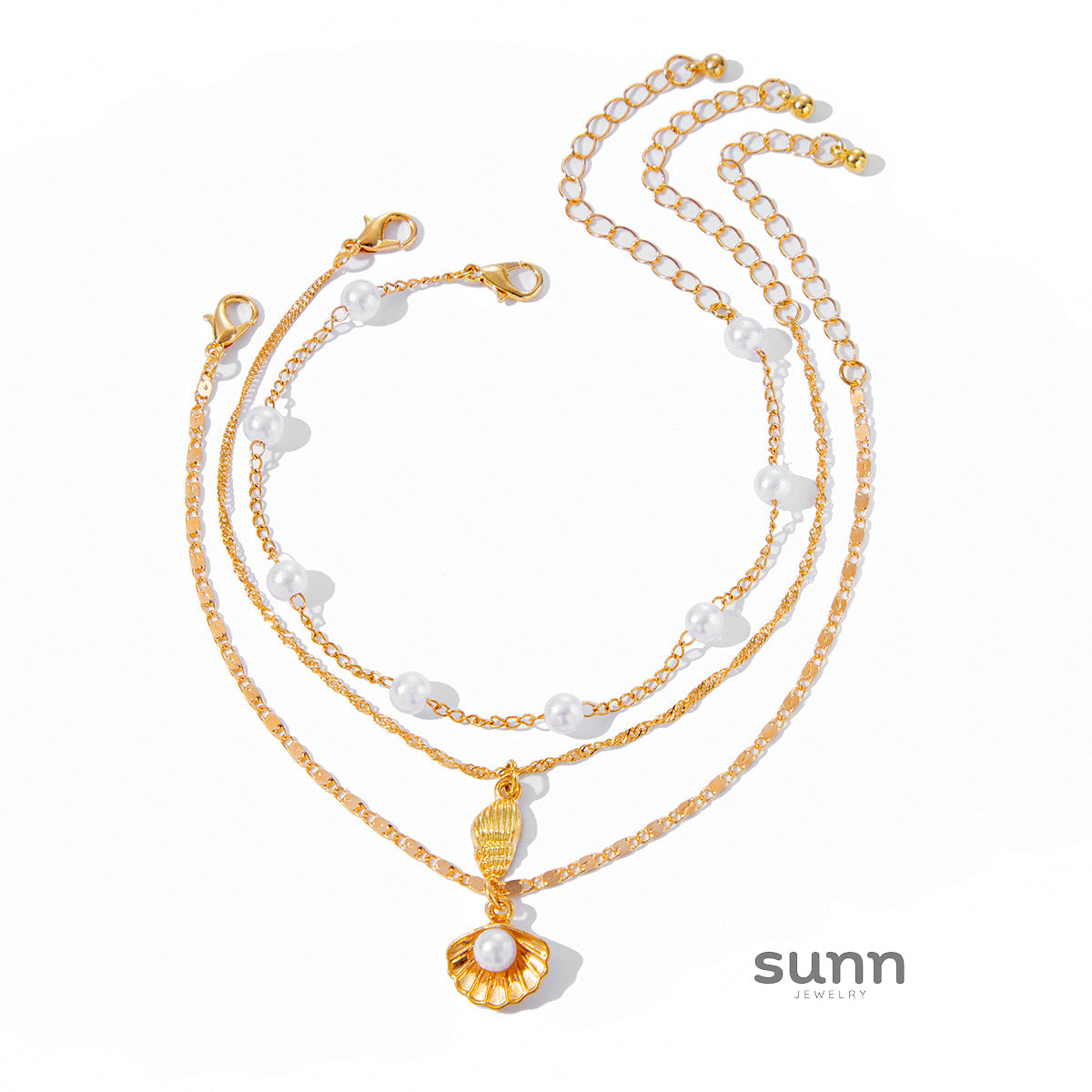 Syncere Pearl Shell Anklet [CK2NYB34]