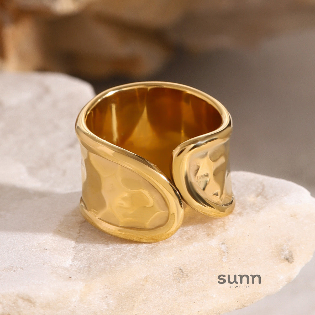 Taegan Hammered Open Ring [C587729D]