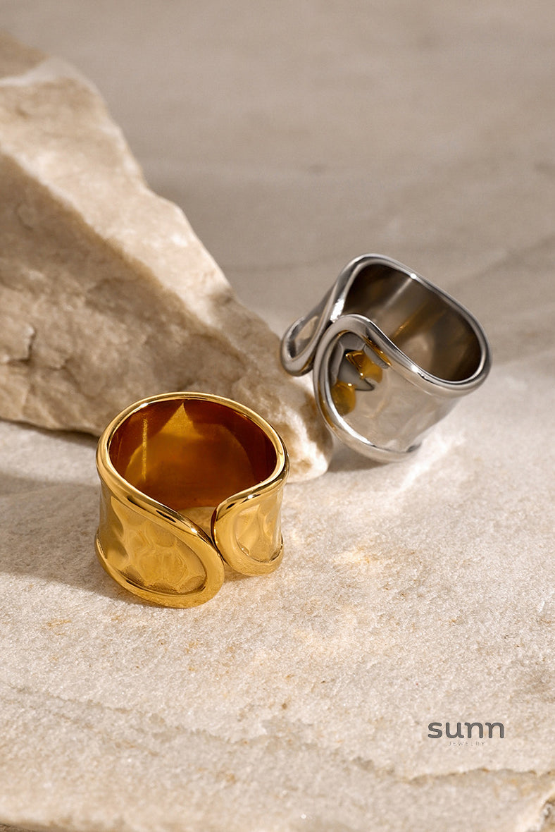 Taegan Hammered Open Ring [6L5P86HN]