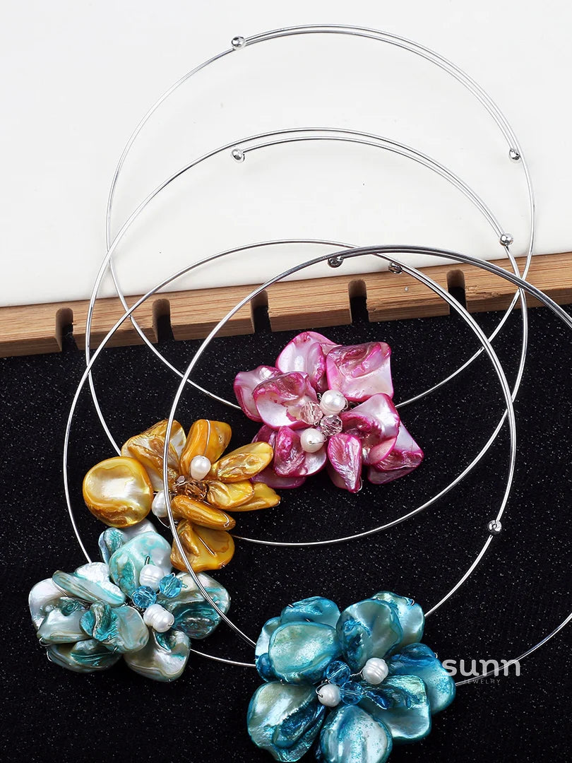 Taelyn Baroque Floral Pearl Choker