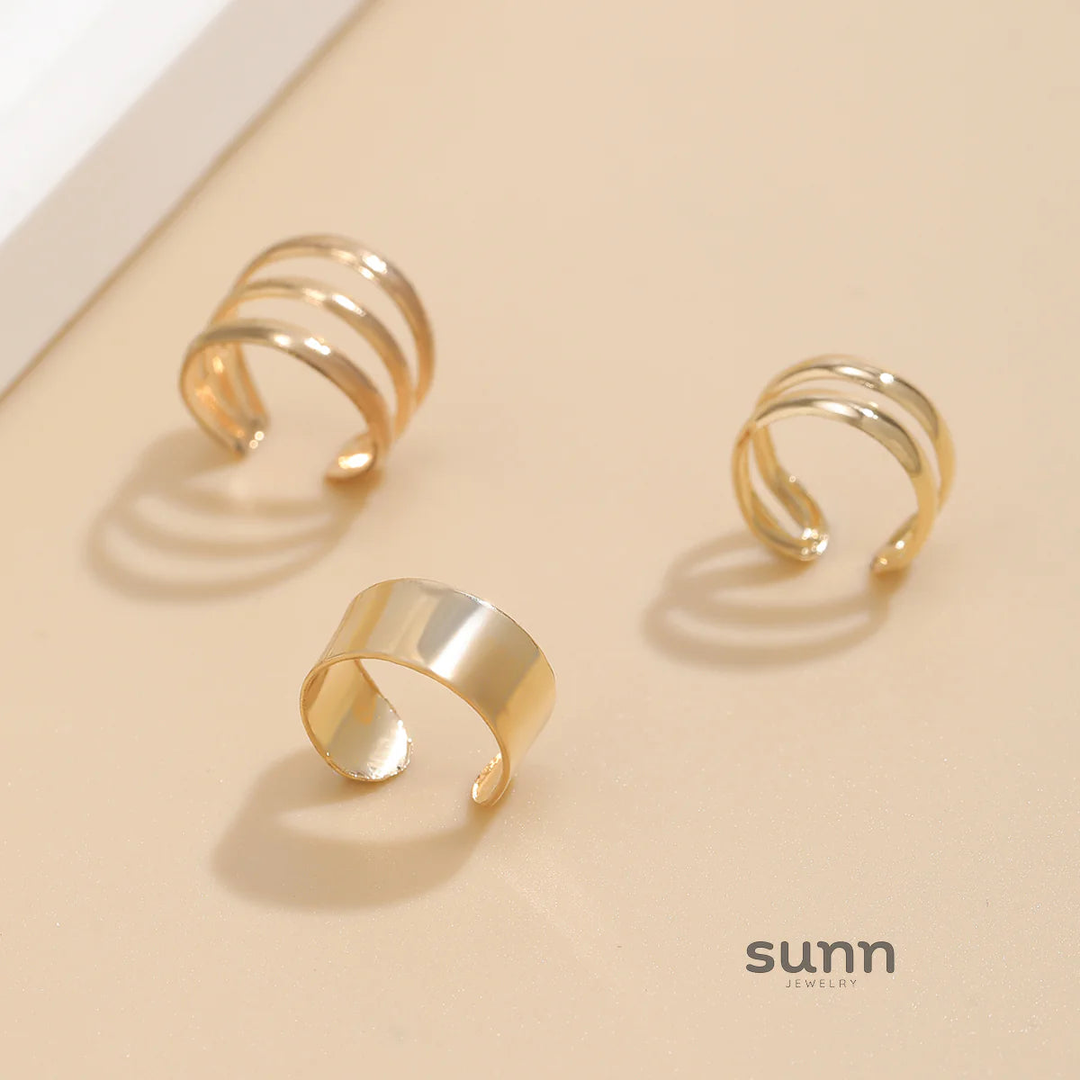 Taelyn Metal Ear Cuff Set