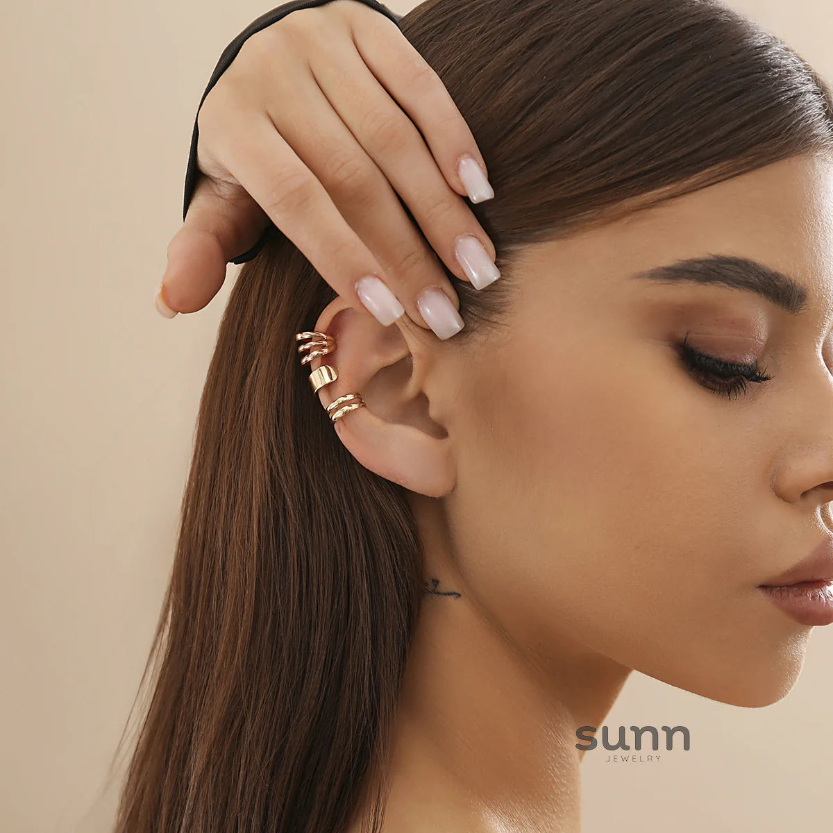 Taelyn Metal Ear Cuff Set