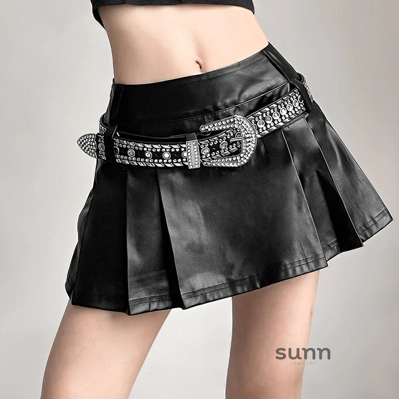 Taelyn Y2K Rhinestone Belt