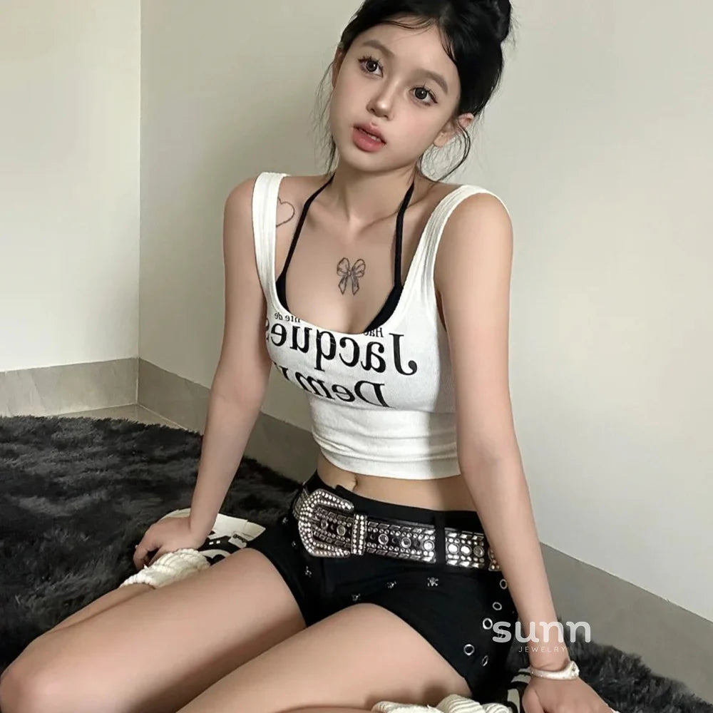 Taelyn Y2K Rhinestone Belt