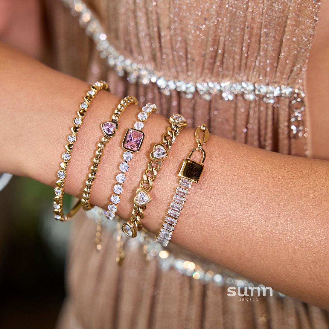 Tahari Layered Zircon Bracelets [1LG3WHGQ]