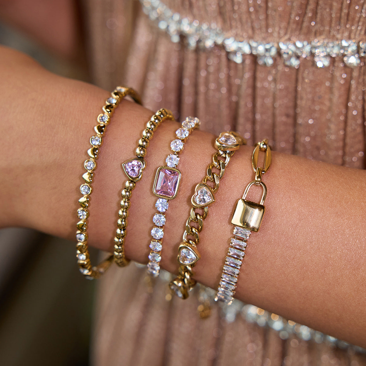 Tahari Layered Zircon Bracelets [1LG3WHGQ]