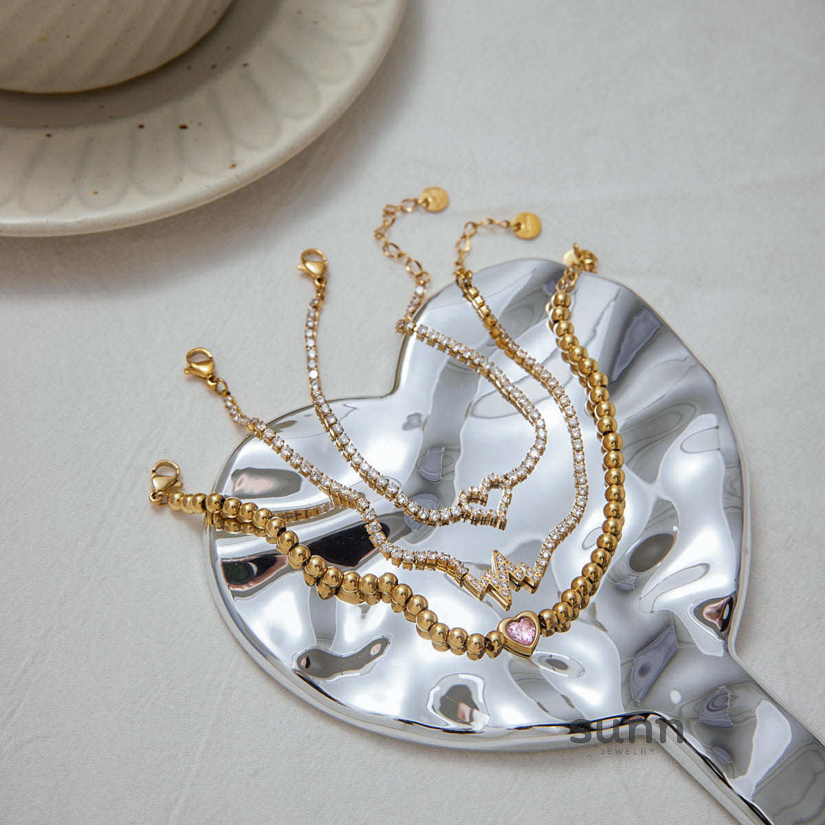 Tahari Layered Zircon Bracelets [3ME06SI4]