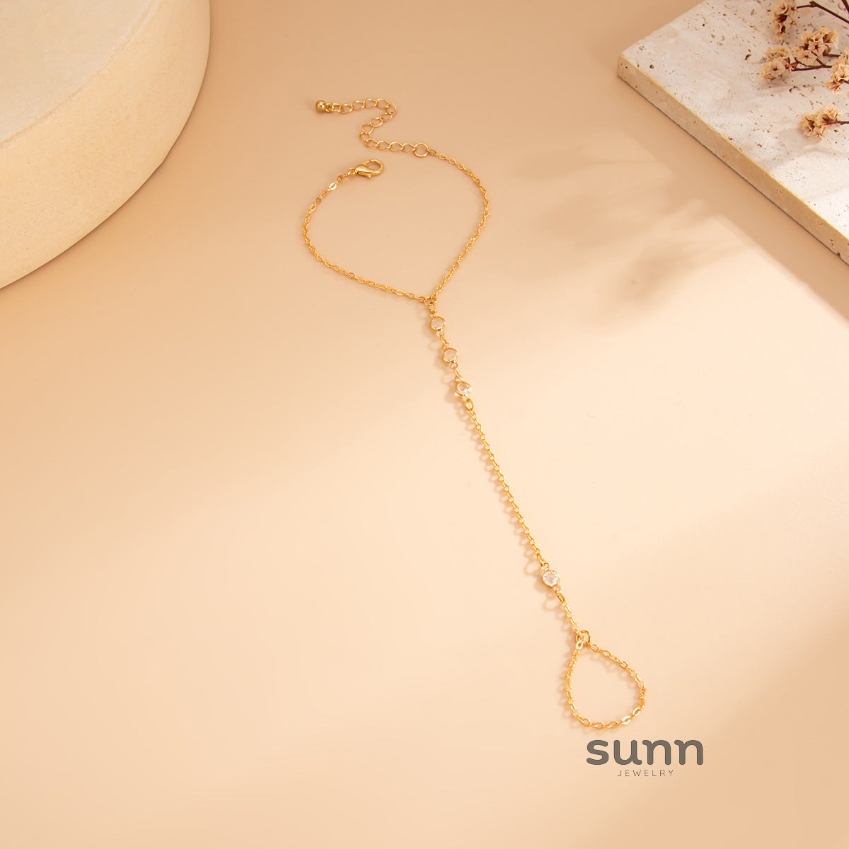 Tahiry Layered Rhinestone Hand Chain [1PAGVDIV]