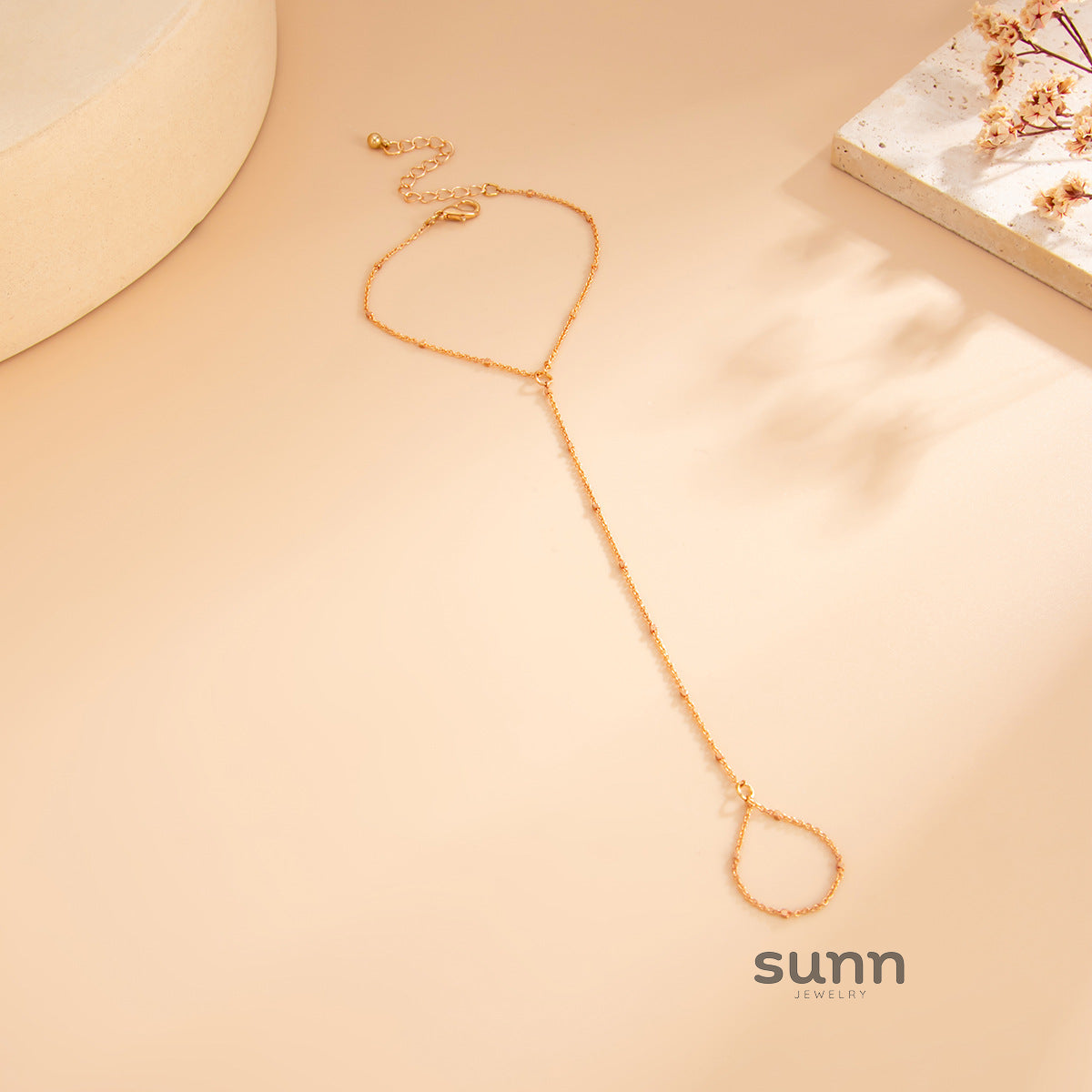 Tahiry Layered Rhinestone Hand Chain [XA4KPPLV]