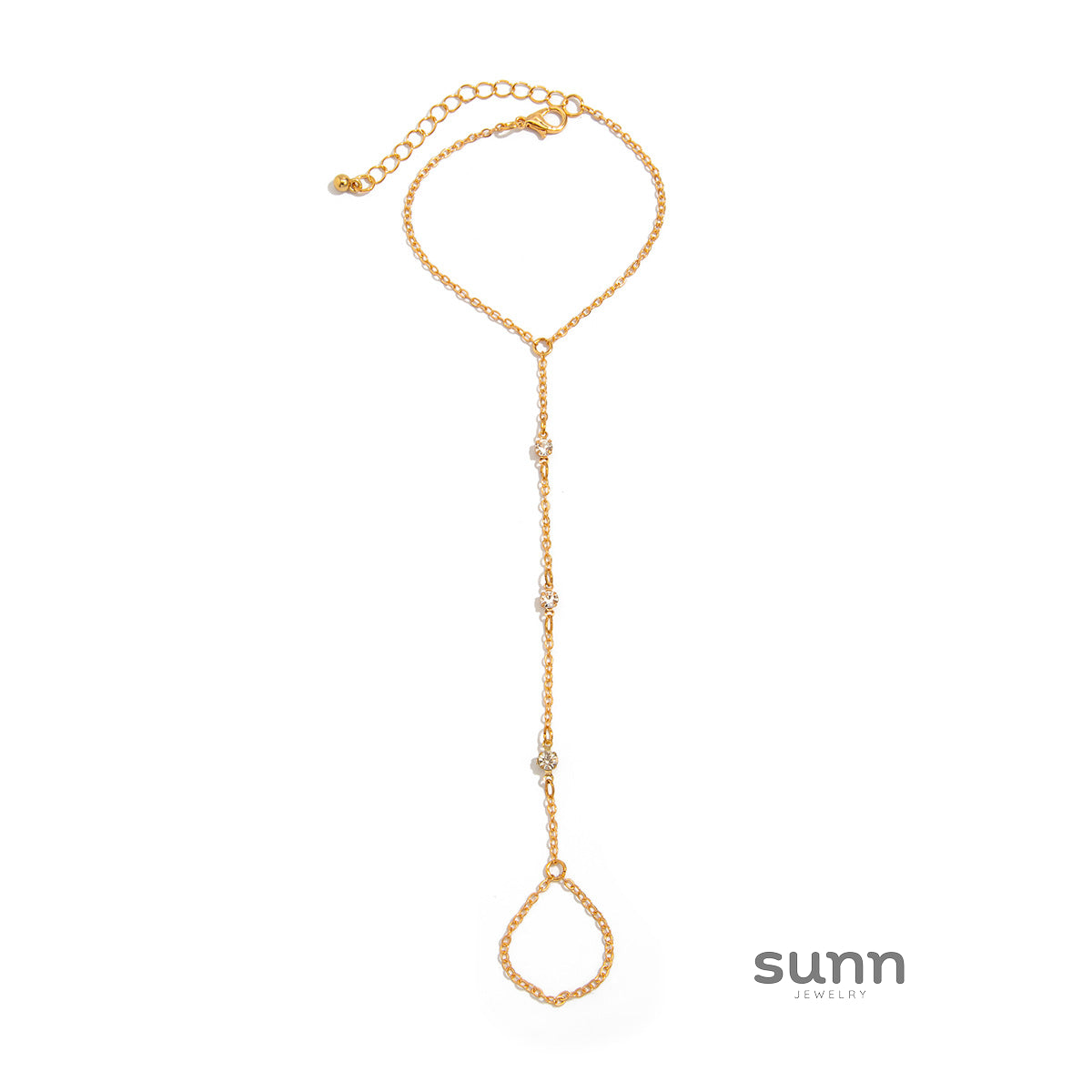 Tahiry Layered Rhinestone Hand Chain [H3JD38QR]