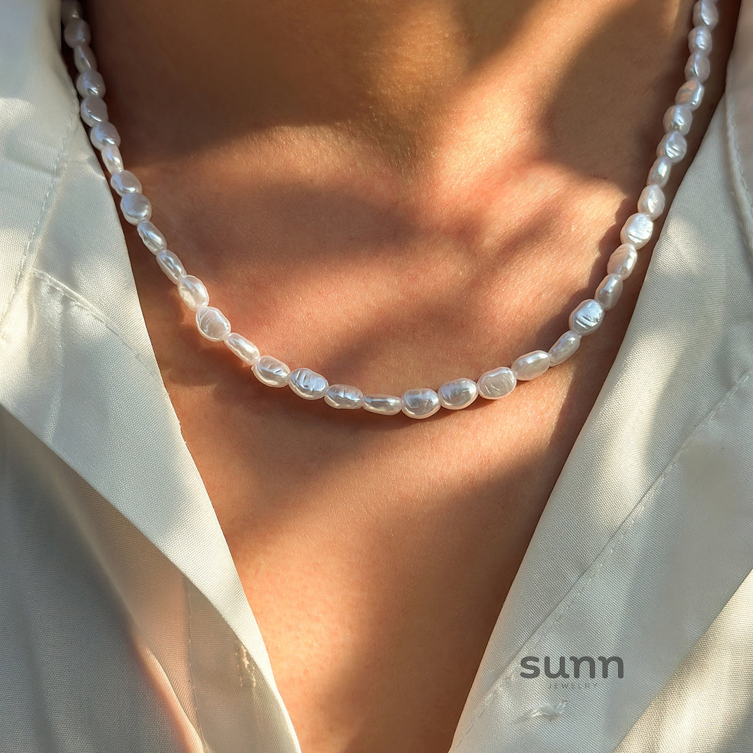 Tahiry Men's Baroque Pearl Necklace [HMV761WL]