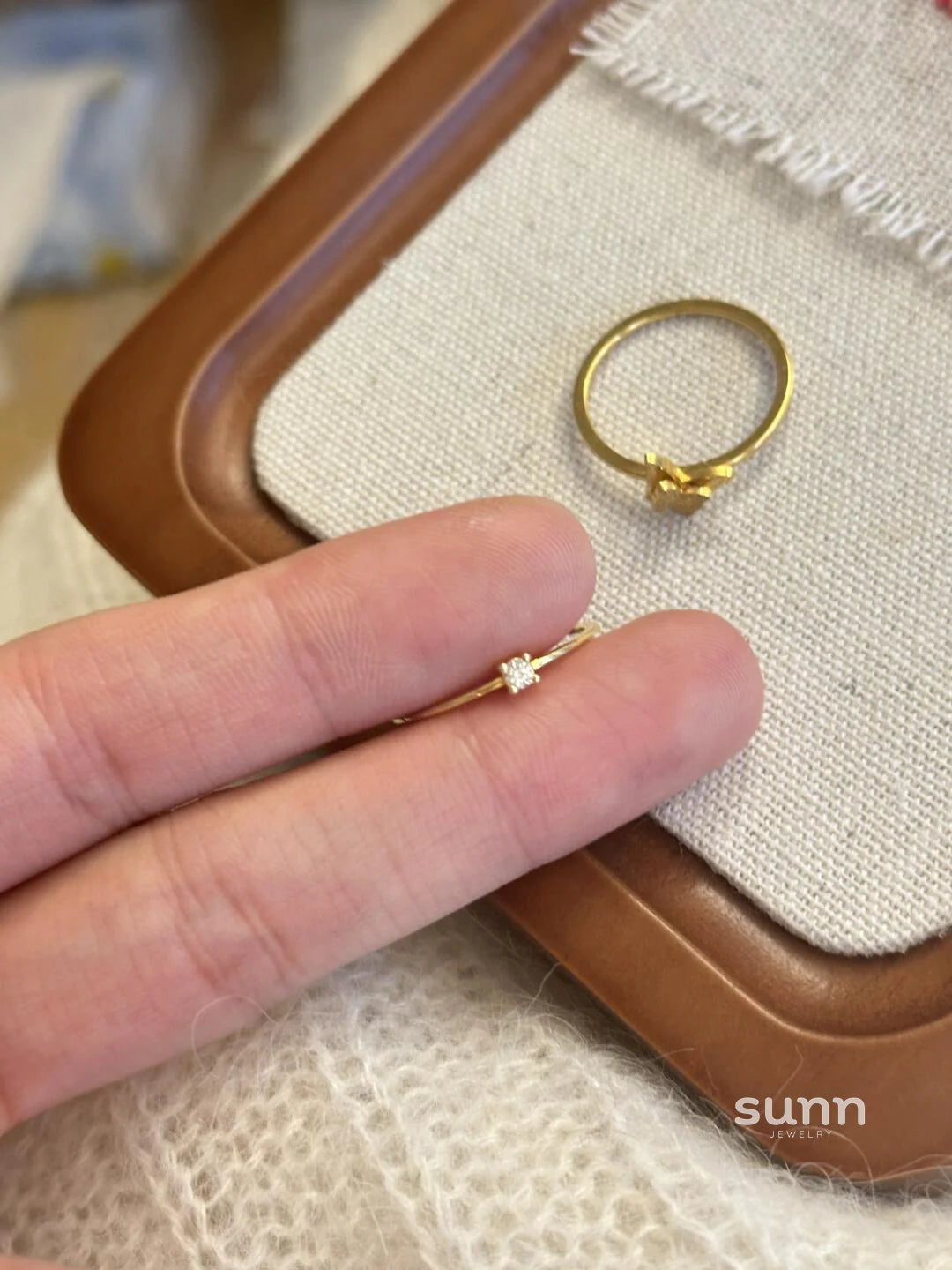 Tailynn Delicate Solitaire Ring