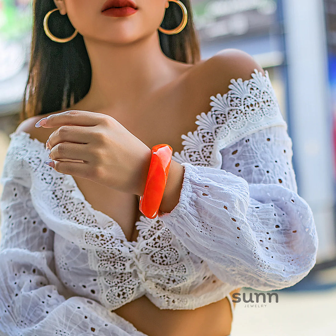 Takiyah Irregular Acrylic Bracelet