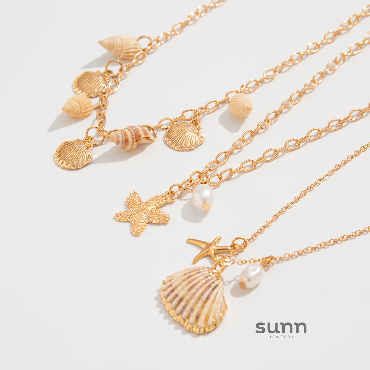 Taleah Layered Shell Necklace Set